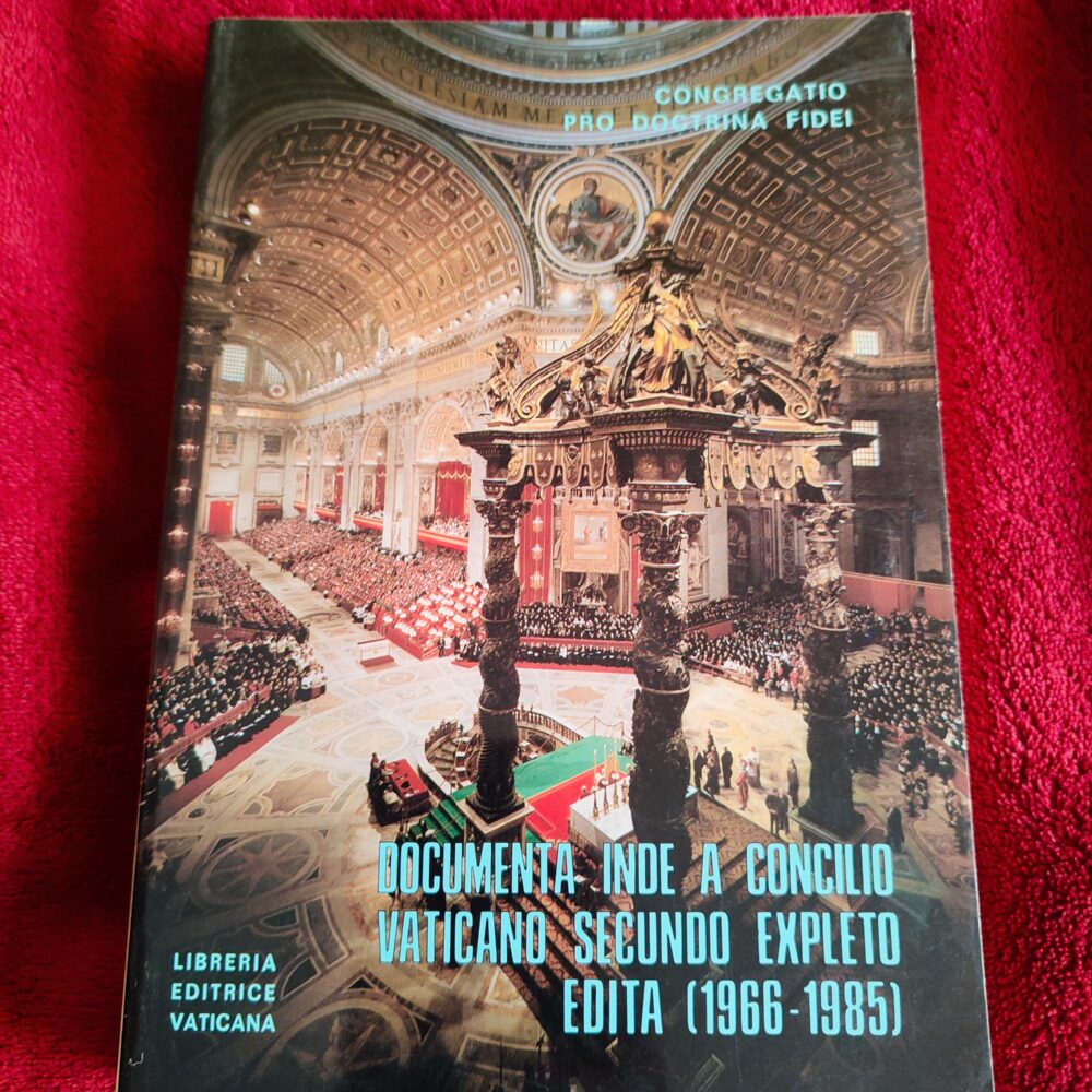 Congregatio pro Doctrina Fidei, "Documenta inde a Concilio Vaticano secundo Expleto edita 1966-1985" [1985]
