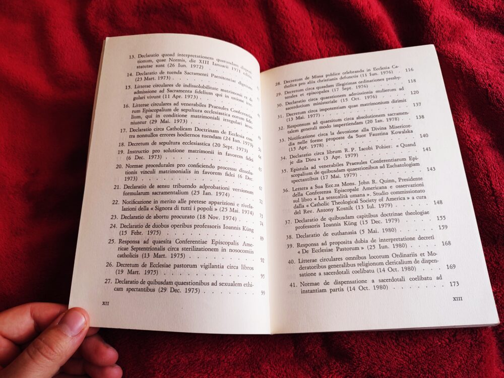 Congregatio pro Doctrina Fidei, "Documenta inde a Concilio Vaticano secundo Expleto edita 1966-1985" [1985] - obrazek 4