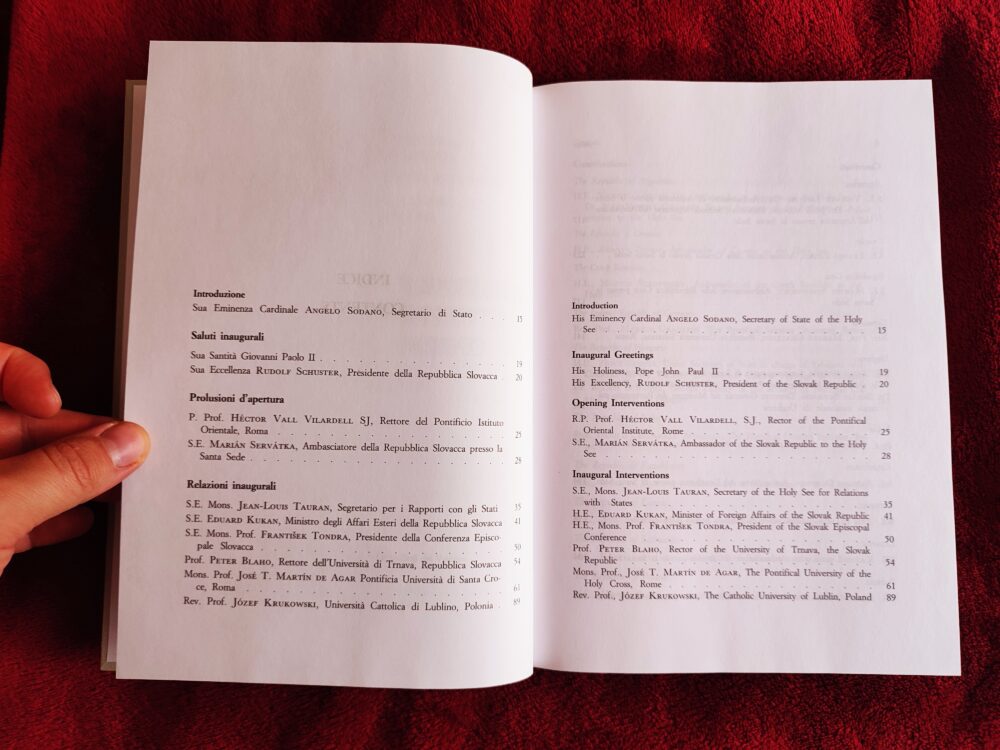 Relazioni internazionali giuridiche bilaterali tra la santa Sede e gli Stati: esperienze e prospettive. International bilateral Legal relations between the holy See and States: Experiences and Perspectives [2003] - obrazek 2