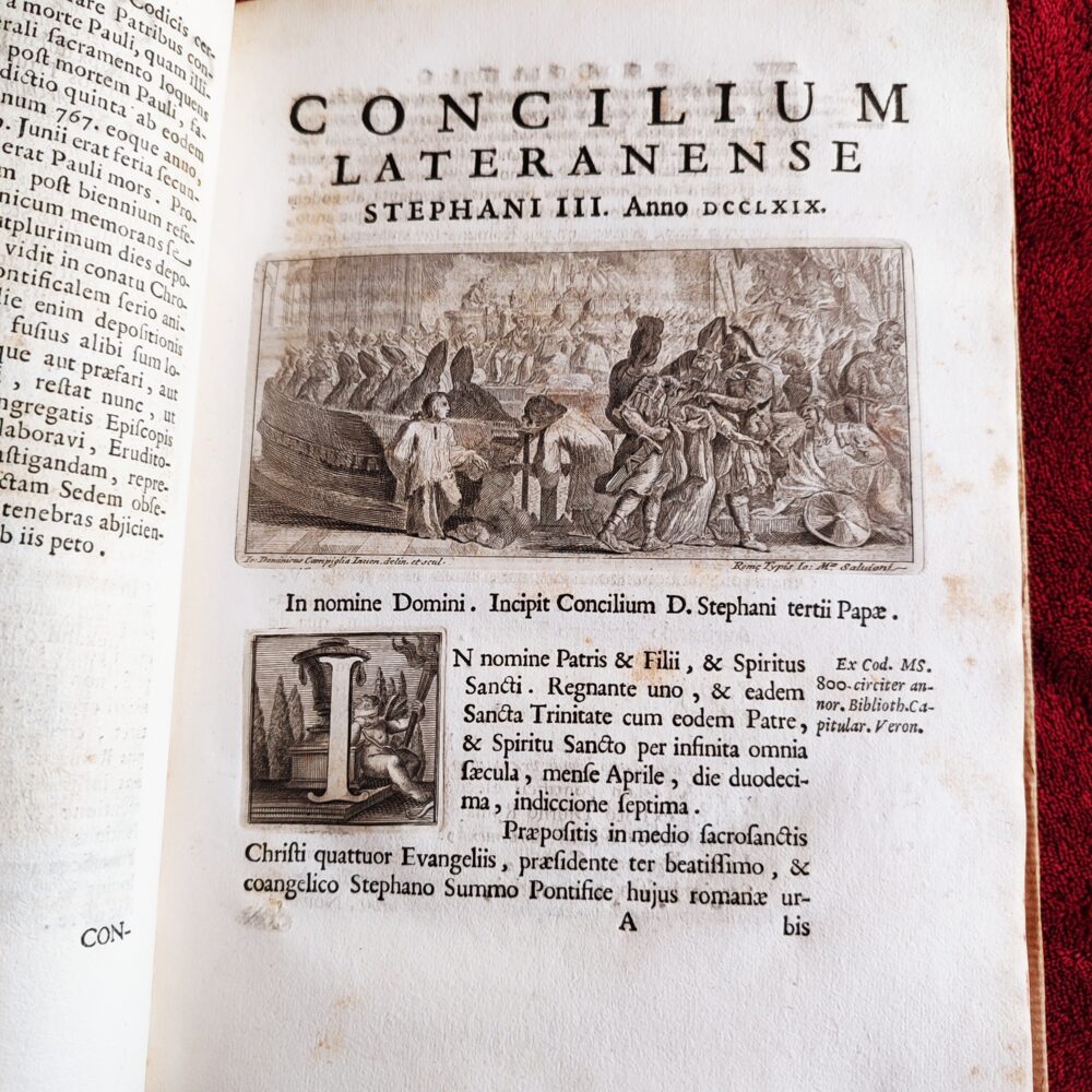 Cajetanus Cennus, "Concilium Lateranense Stephani III a. DCCLXIX" [1735] [STARODRUK]