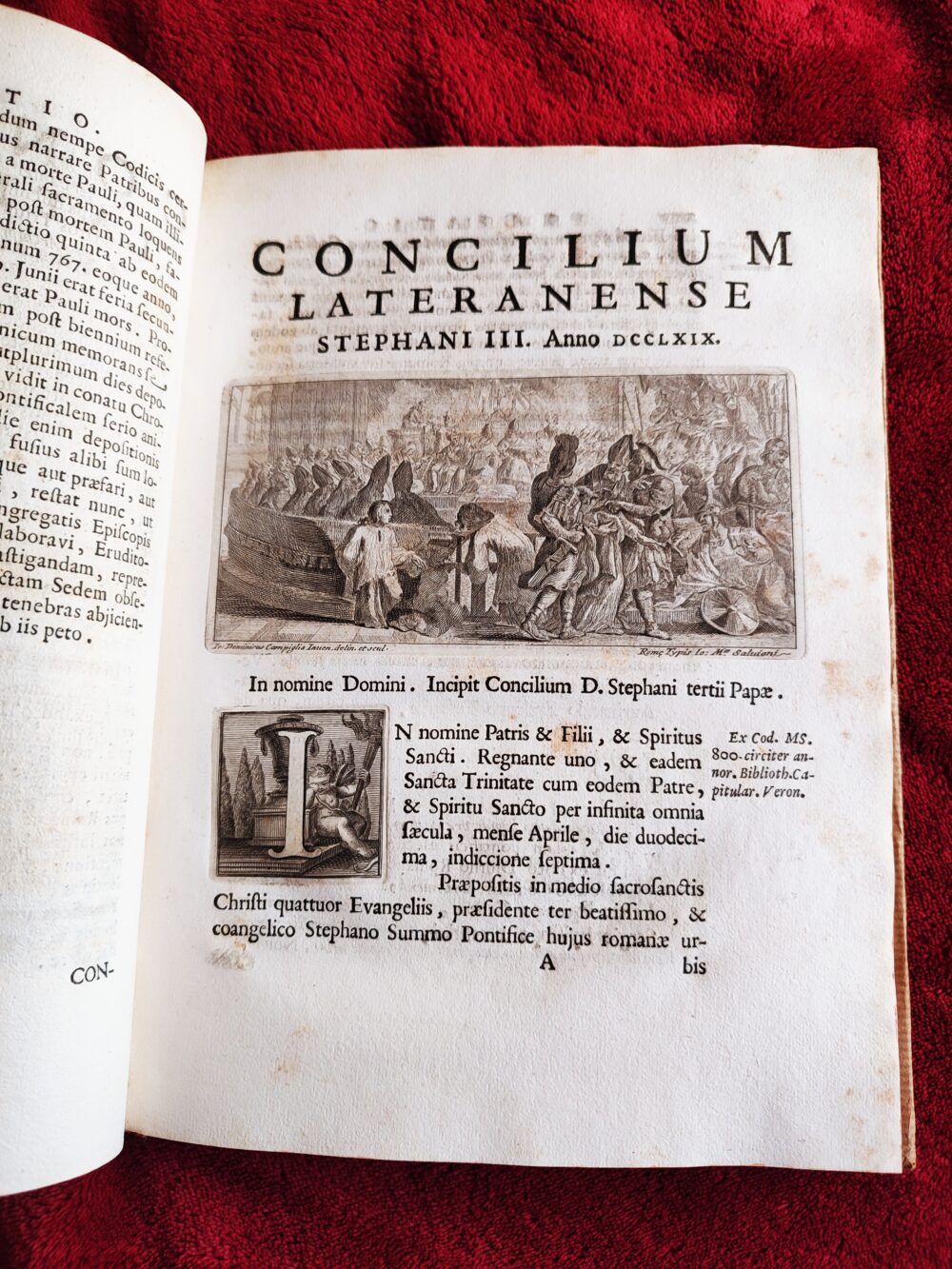 Cajetanus Cennus, "Concilium Lateranense Stephani III a. DCCLXIX" [1735] [STARODRUK]