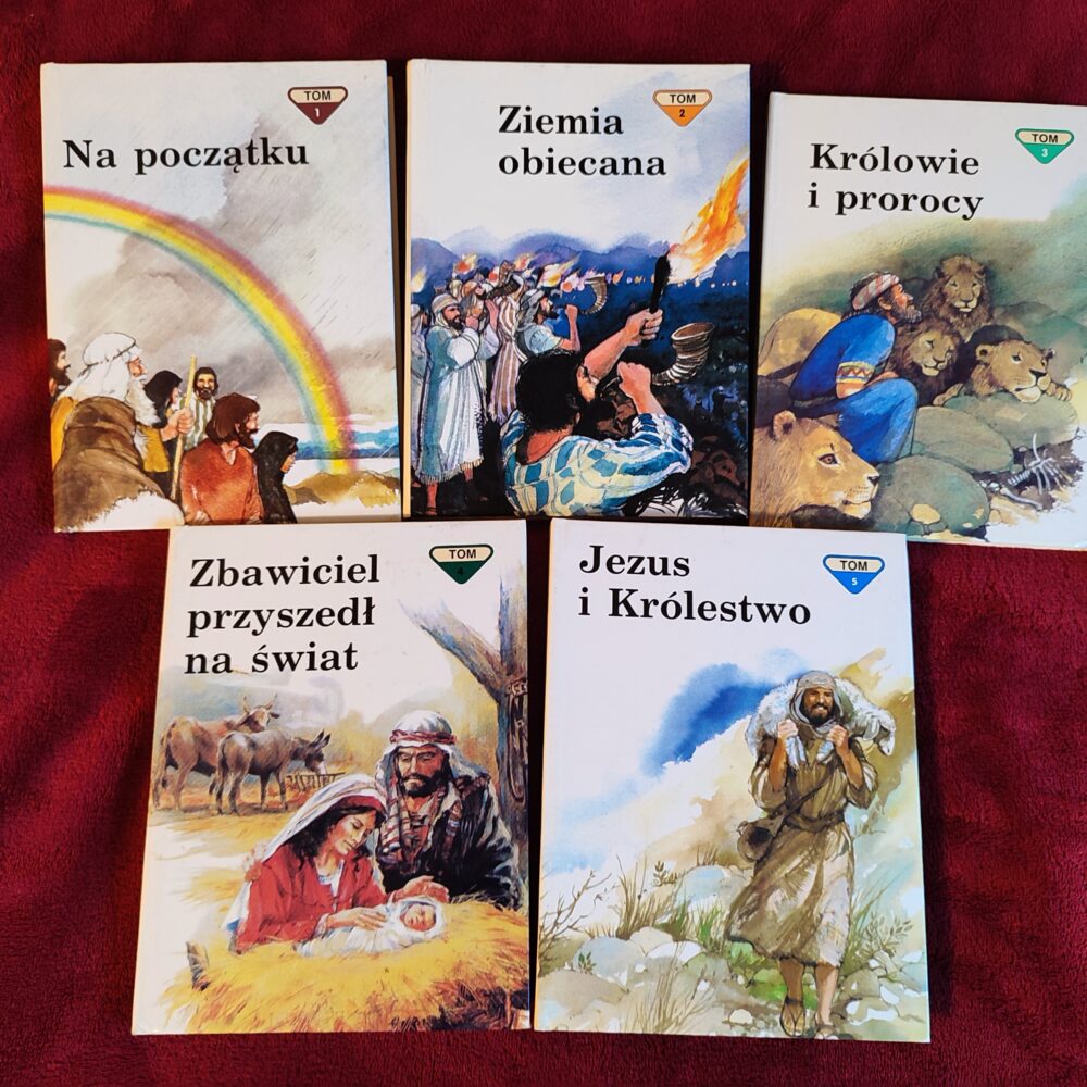 Penny Frank (tekst), Tony Morris (ilustracje), "Opowiadania biblijne dla najmłodszych" (5 t.) [1990]