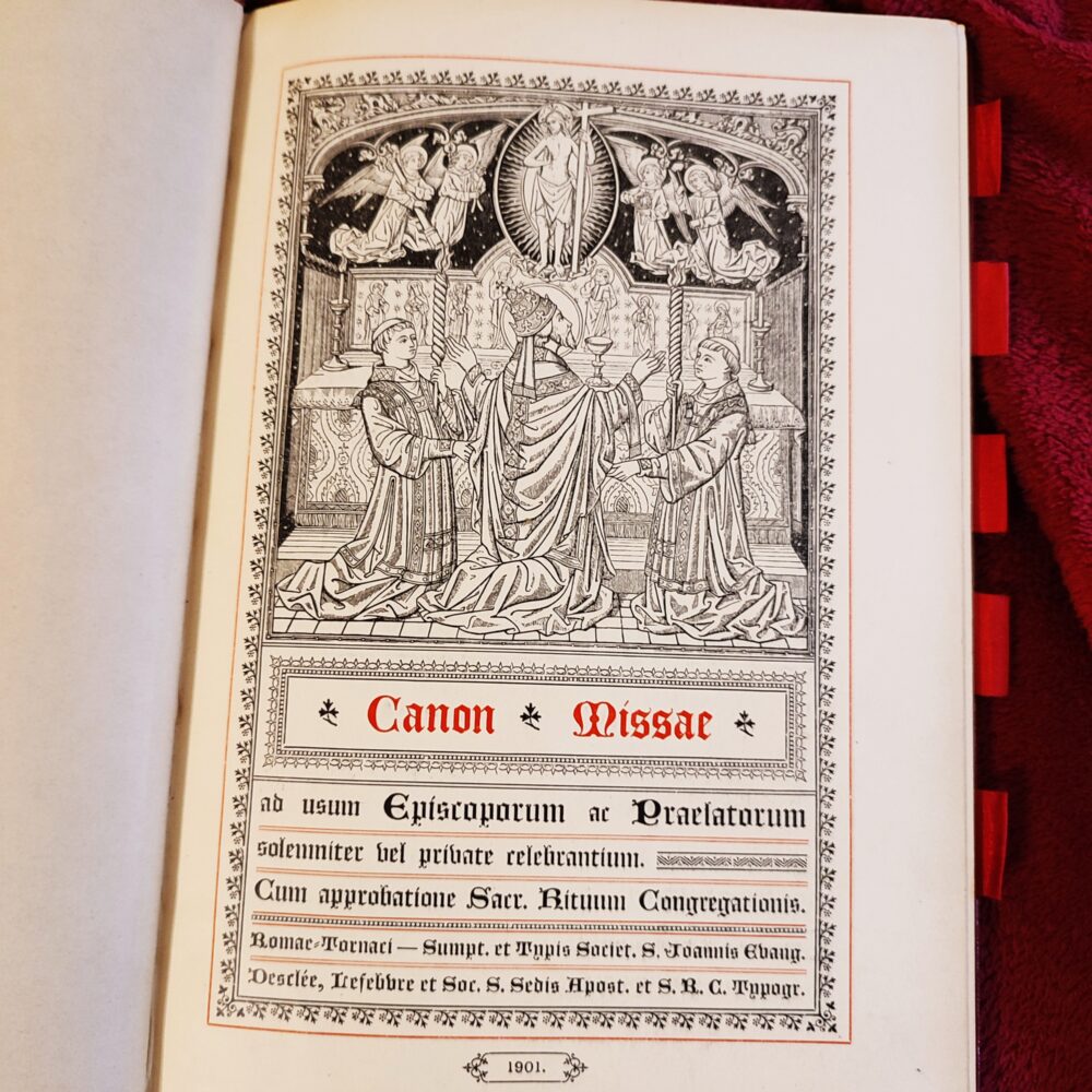 Canon Missae ad usum Episcoporum ac Praelatorum solemniter vel private celebrantium [1901]