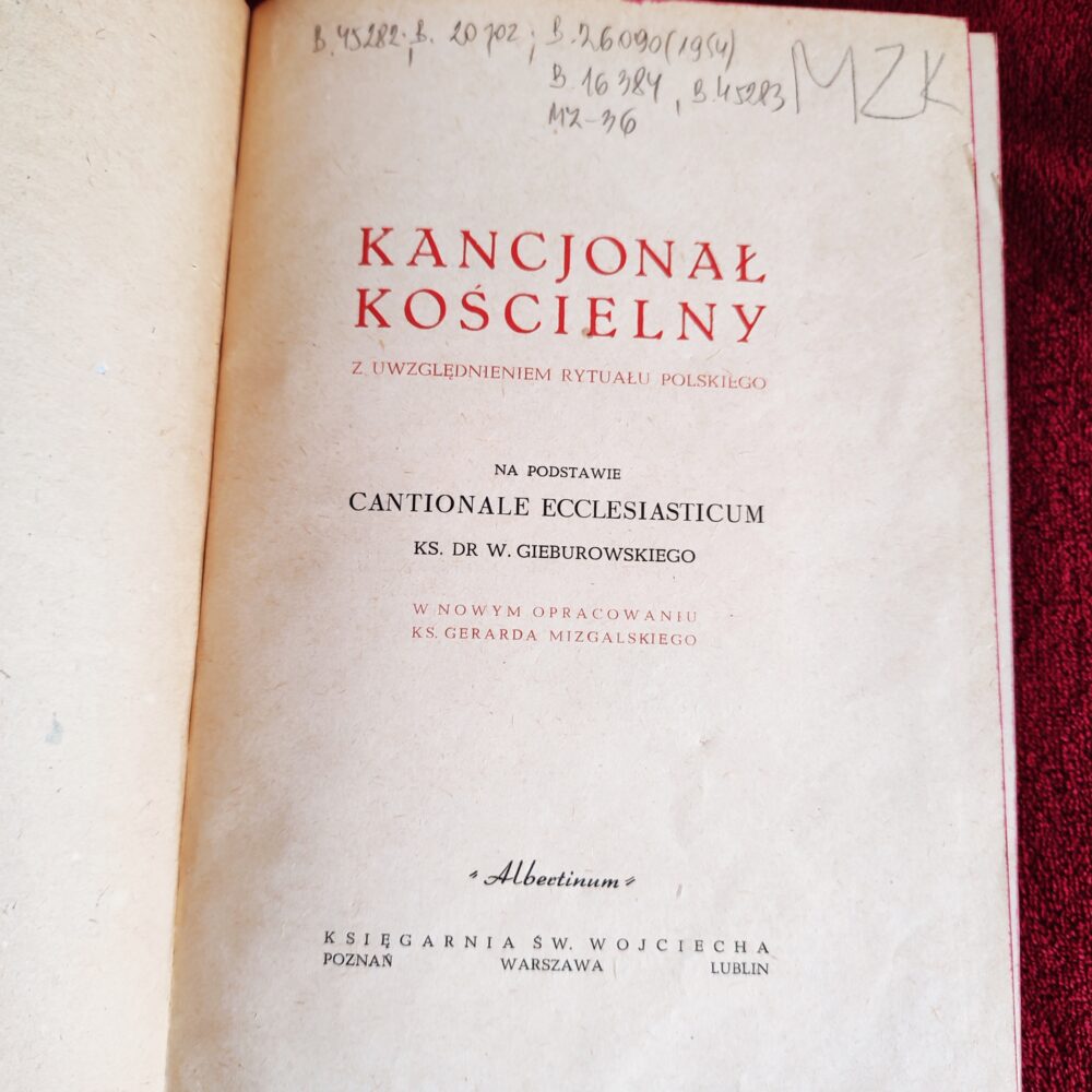 Ks. Gerard Mizgalski, "Kancjonał Kościelny z uwzględnieniem Rytuału Polskiego" [1952] (3)