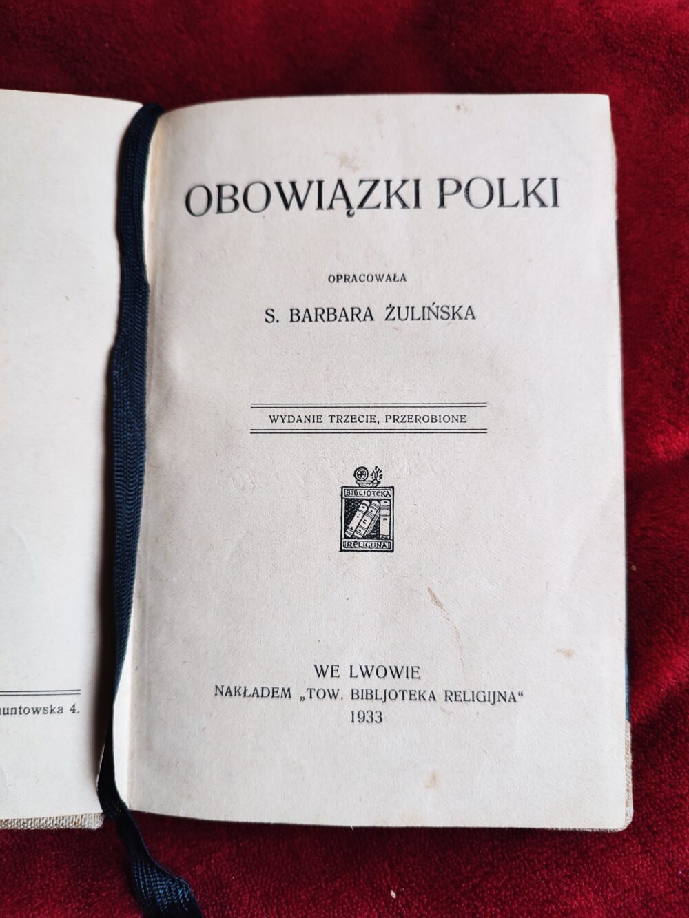 S. Barbara Żulińska, "Obowiązki Polki" [1933]