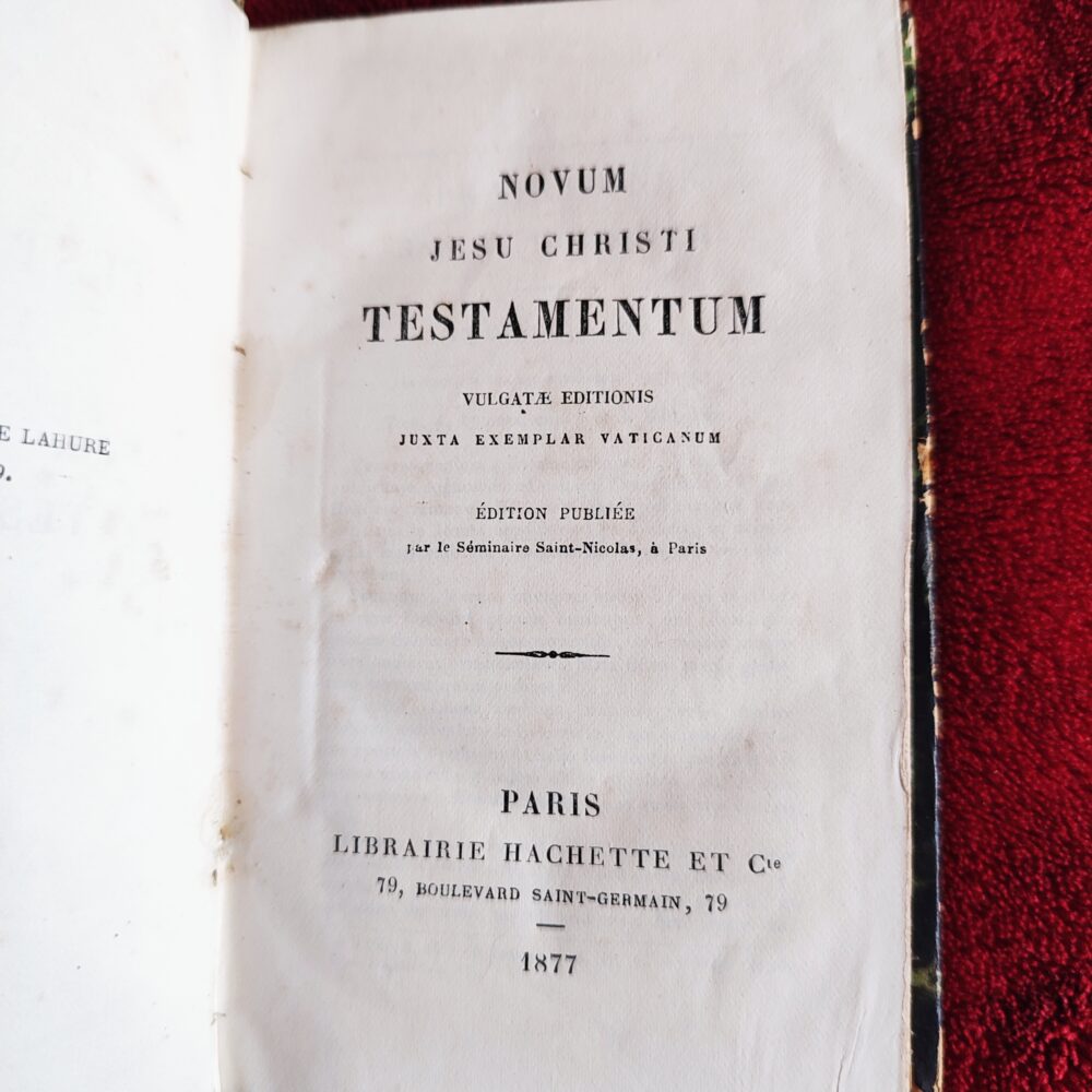 Novum Jesu Christi Testamentum Vulgatae editionis juxta exemplar Vaticanum [1877]