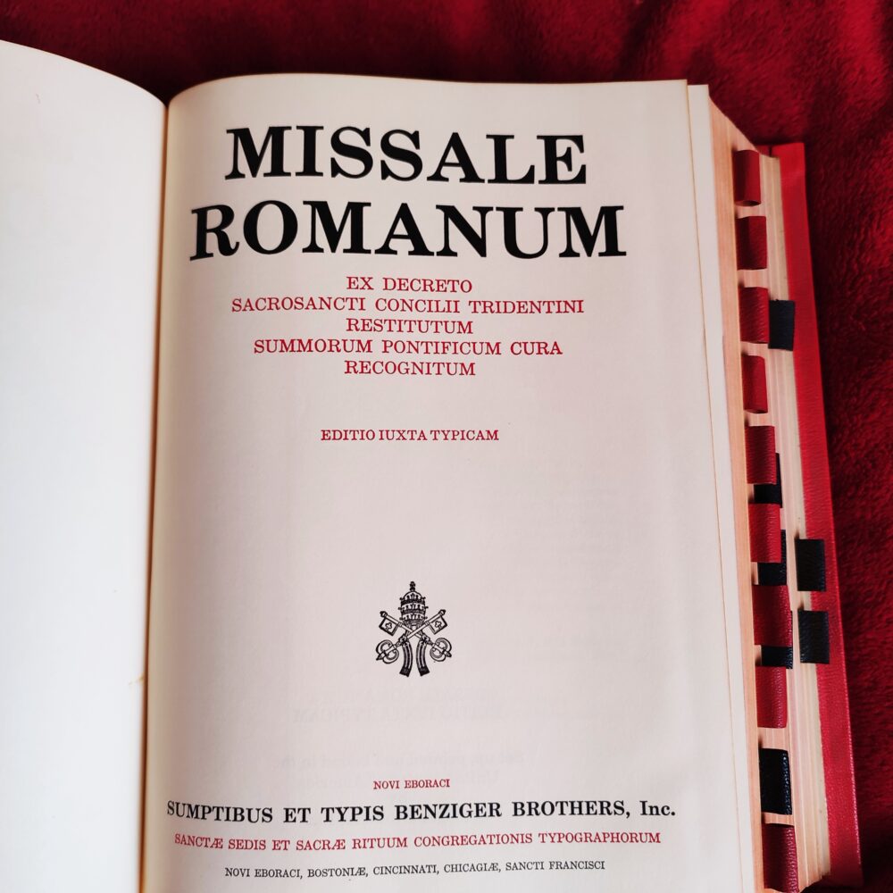 Missale Romanum ex decreto Sacrosancti Concilii Tridentini restitutum (...) [1962]