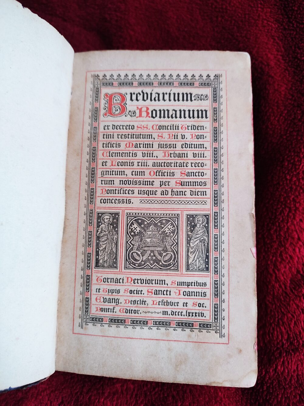 Breviarium Romanum ex Decreto Ss. Concilii Tridentini (BREVIARIUM ROMANUM TOTUM) [1884]