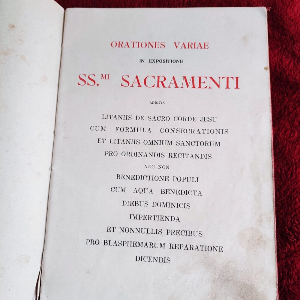 Orationes variae in expositione Sanctissimi Sacramenti [1915]