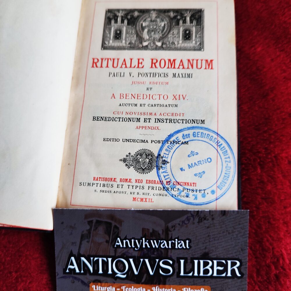 Rituale Romanum ("Rytuał Rzymski") [1912]