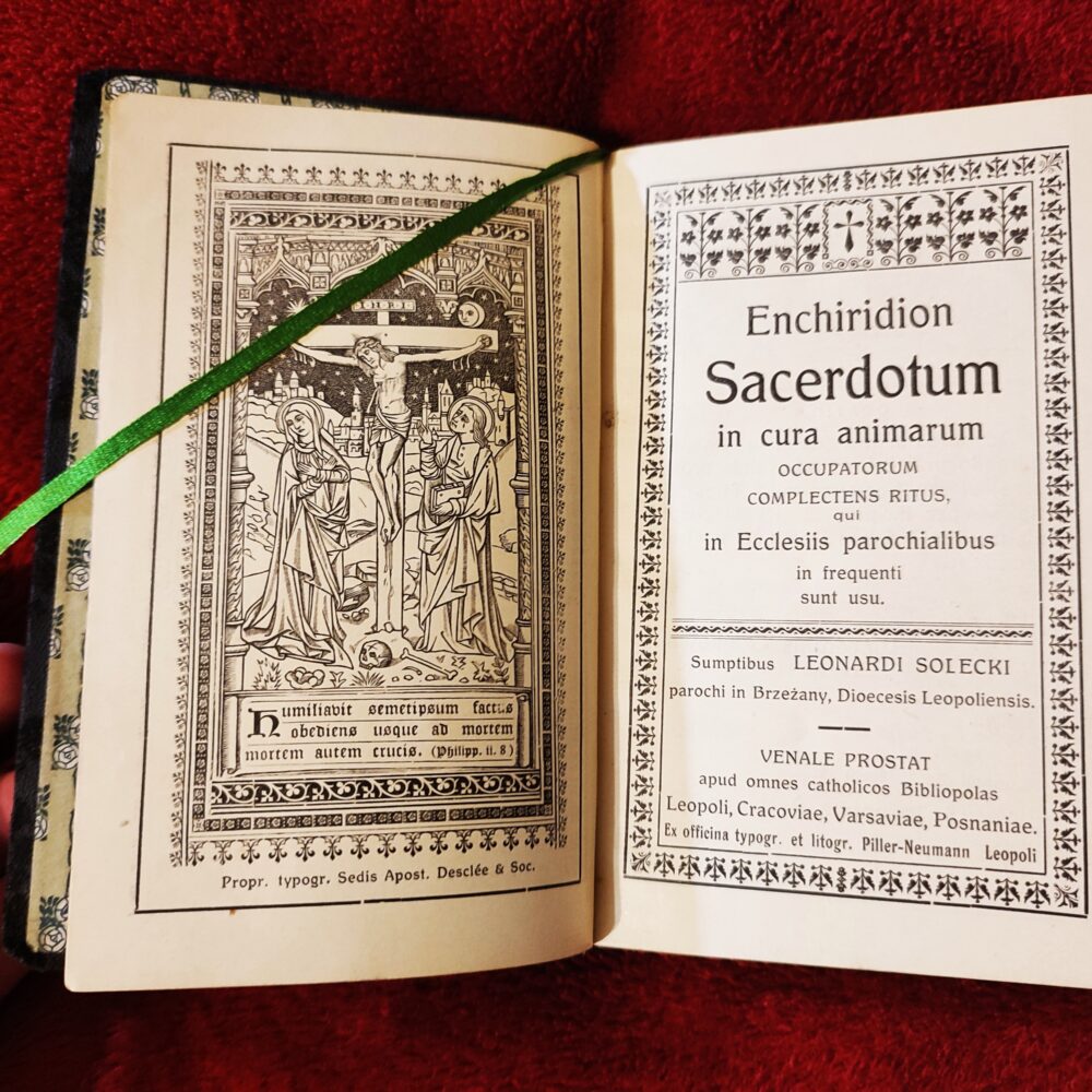 Leonardus Solecki, "Enchiridion Sacerdotum in cura animarum occupatorum complectens ritus, qui in Ecclesiis parochialibus in frequenti sunt usu" [1913]