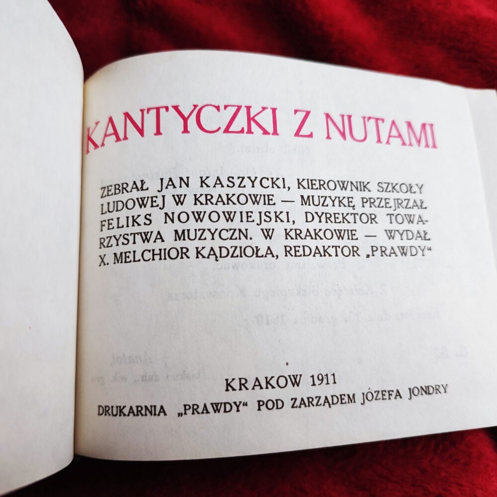 Jan Kaszycki, "Kantyczki z nutami" [1911/1984]