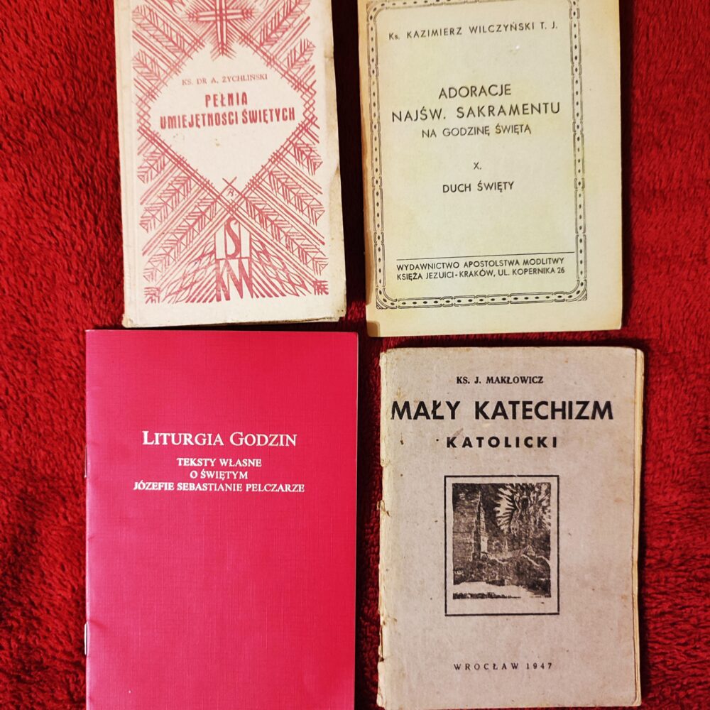 Zestaw 3 starych książeczek pobożnościowych + oficjum o św. Józefie S. Pelczarze