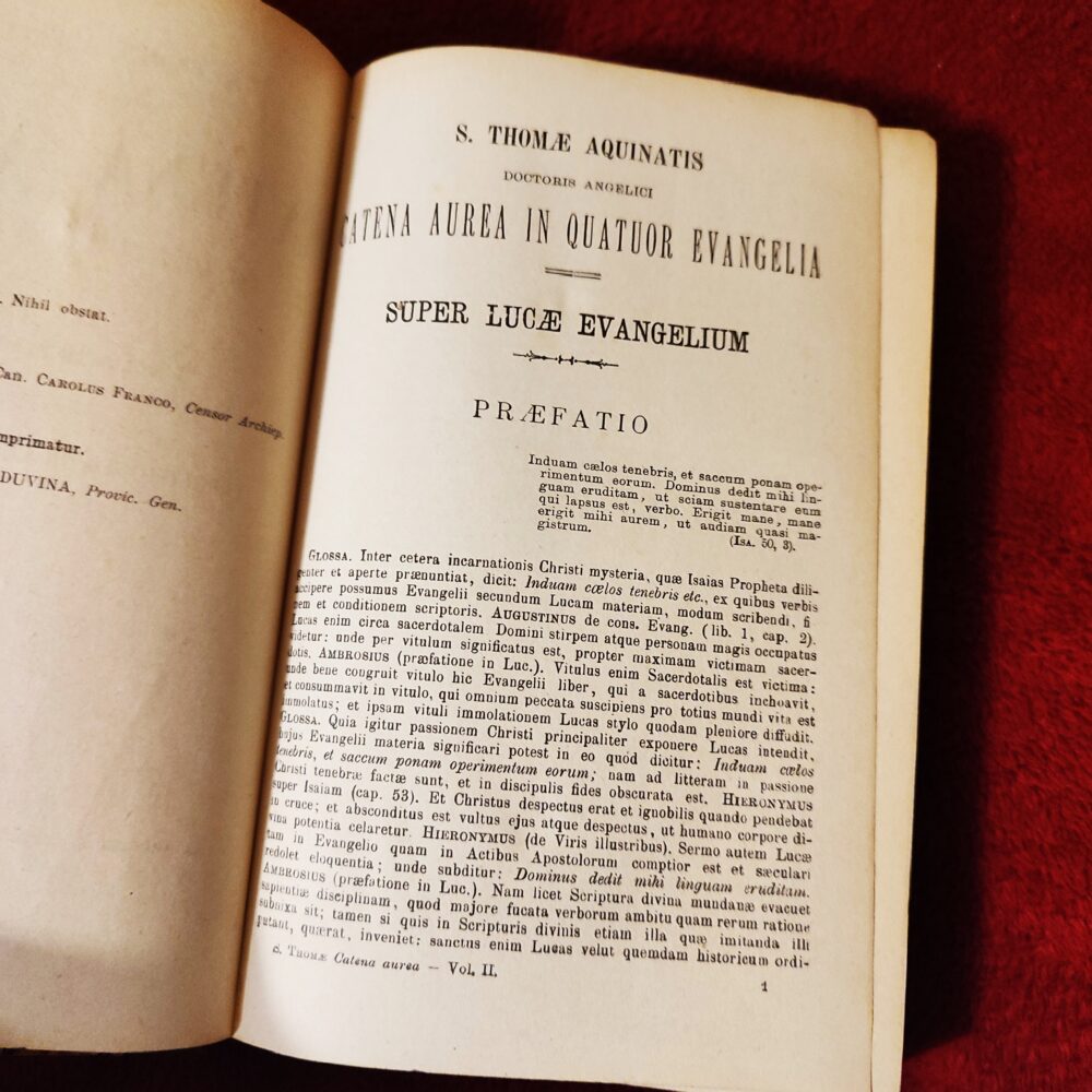 Sancti Thomae Aquinatis Catena Aurea in quatuor Evangelia (t. II) [1925]