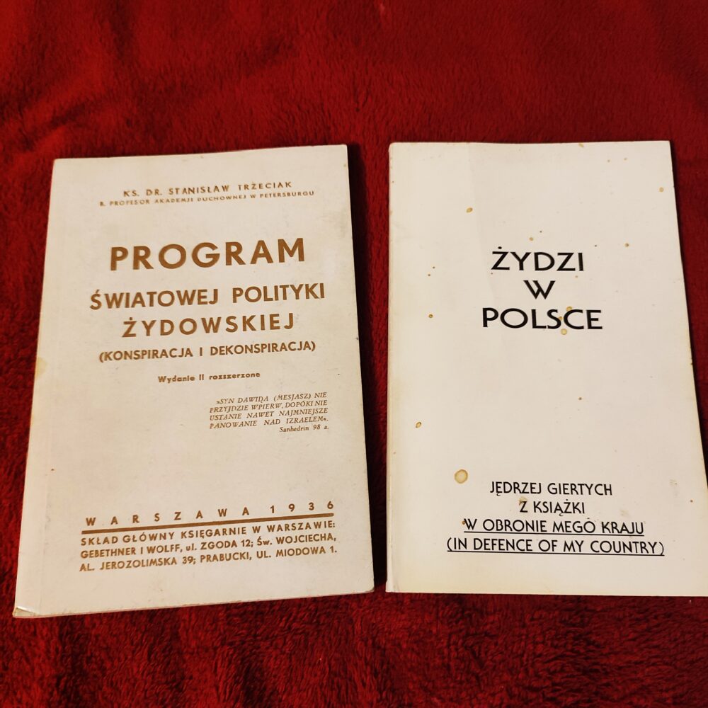 Ks. dr. Stanisław Trzeciak, "Program światowej polityki żydowskiej (konspiracja i dekonspiracja) [1936] + Jędrzej Giertych, "Żydzi w Polsce" [bdw]