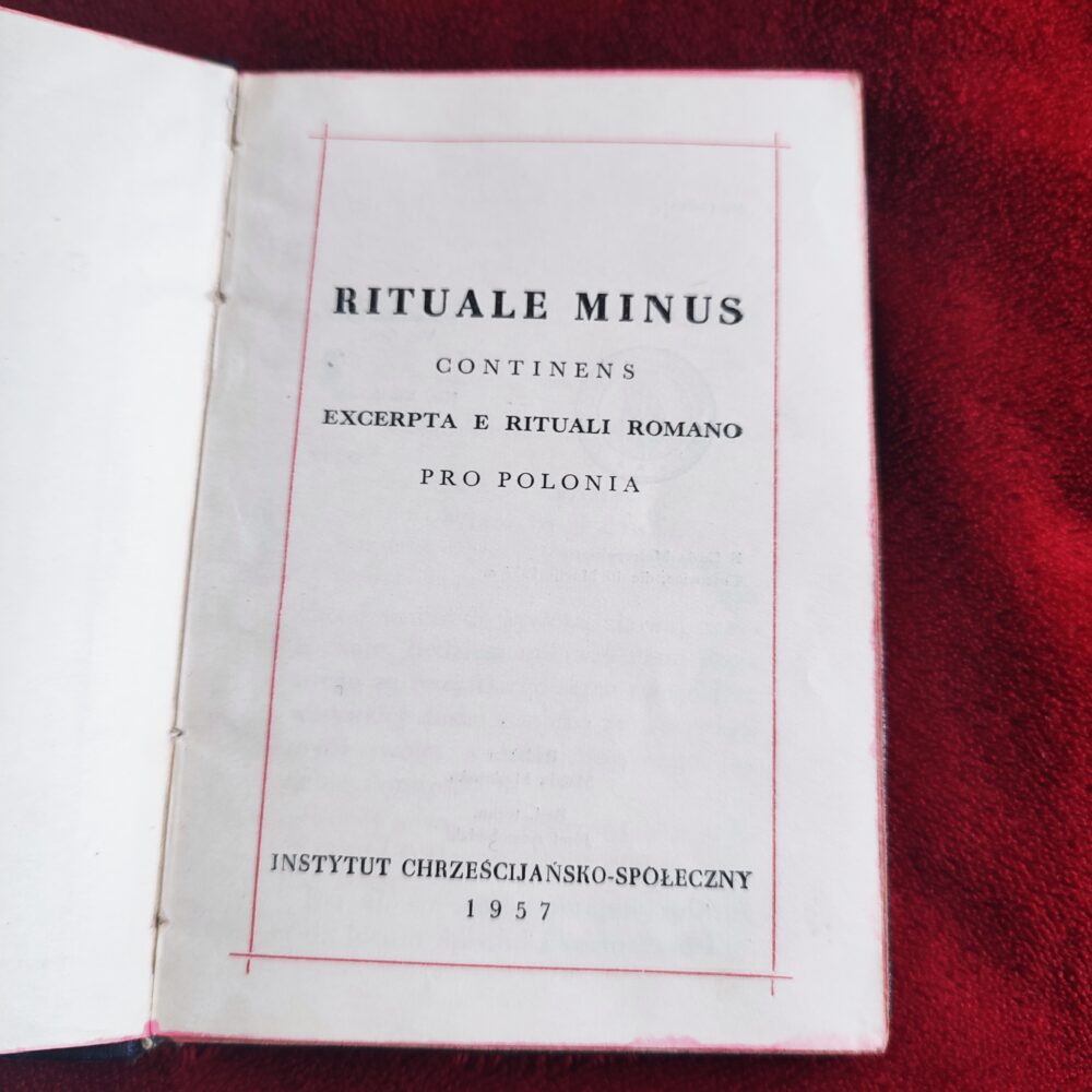 Rituale minus continens excerpta e Rituali Romano pro Polonia [1957]