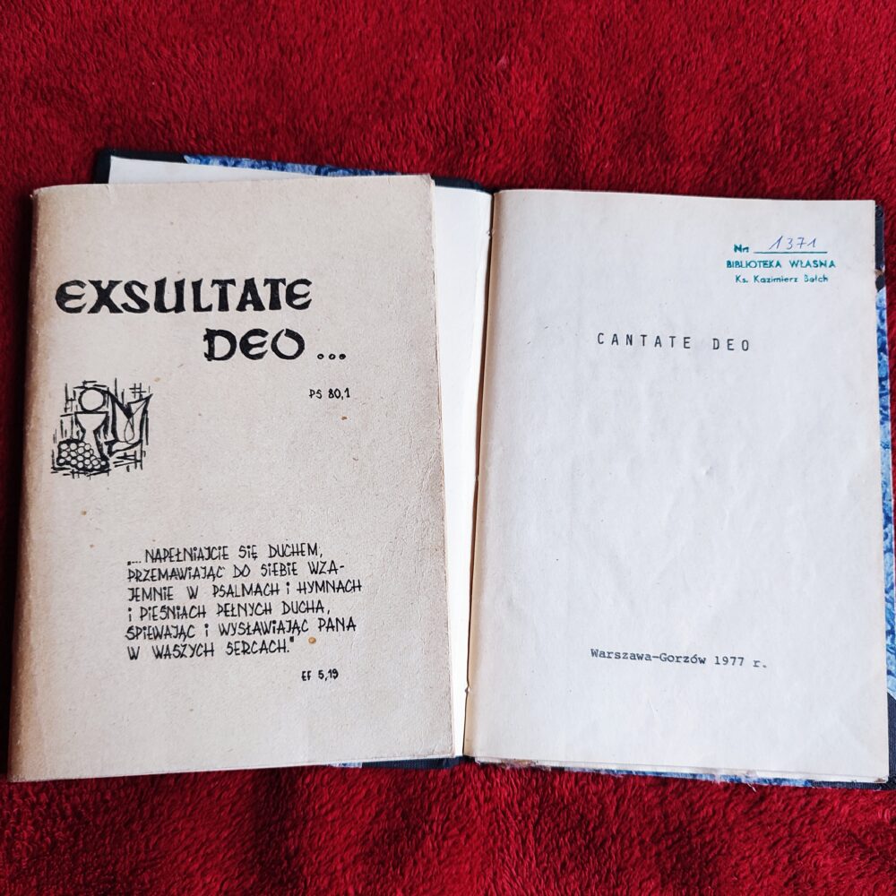 Śpiewnik mszalny "Exultate Deo" [1978] + Śpiewnik liturgiczny "Cantate Deo" [1977]