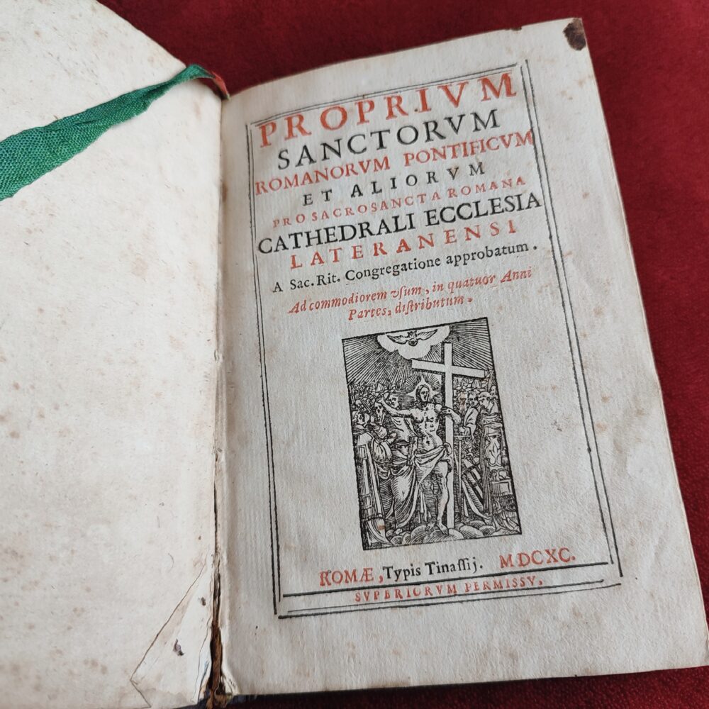 Proprium Sanctorum Romanorum Pontificum et aliorum pro Sacrosancta Romana Cathedrali Ecclesia Lateranensi [1690] [STARODRUK]