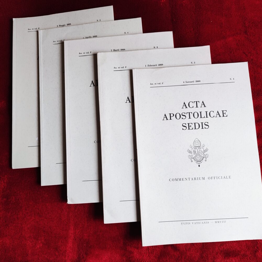 Acta Apostolicae Sedis. Commentarium officiale (C/1-5) [2008]