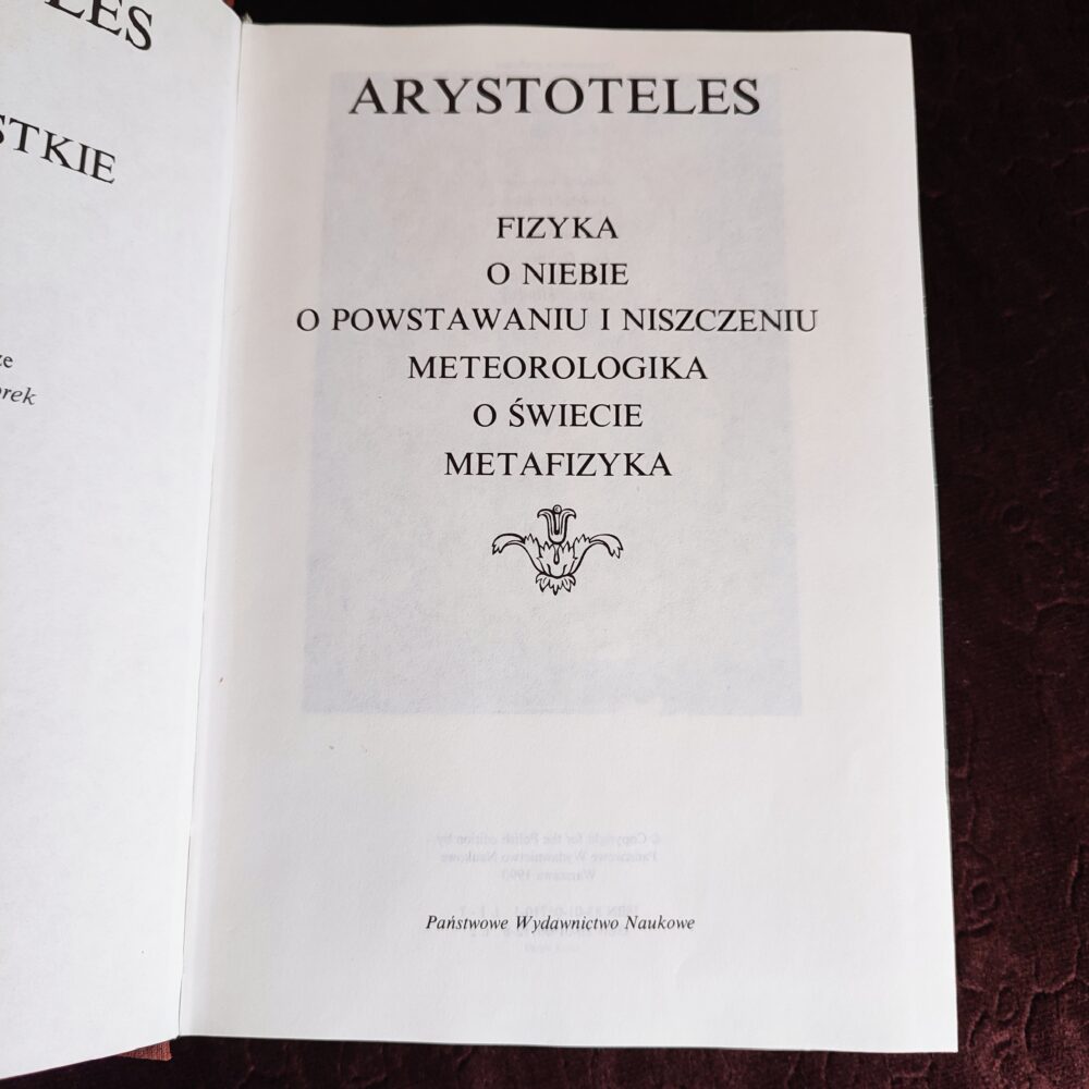 Arystoteles, "Dzieła wszystkie" (t. 2) [1990]