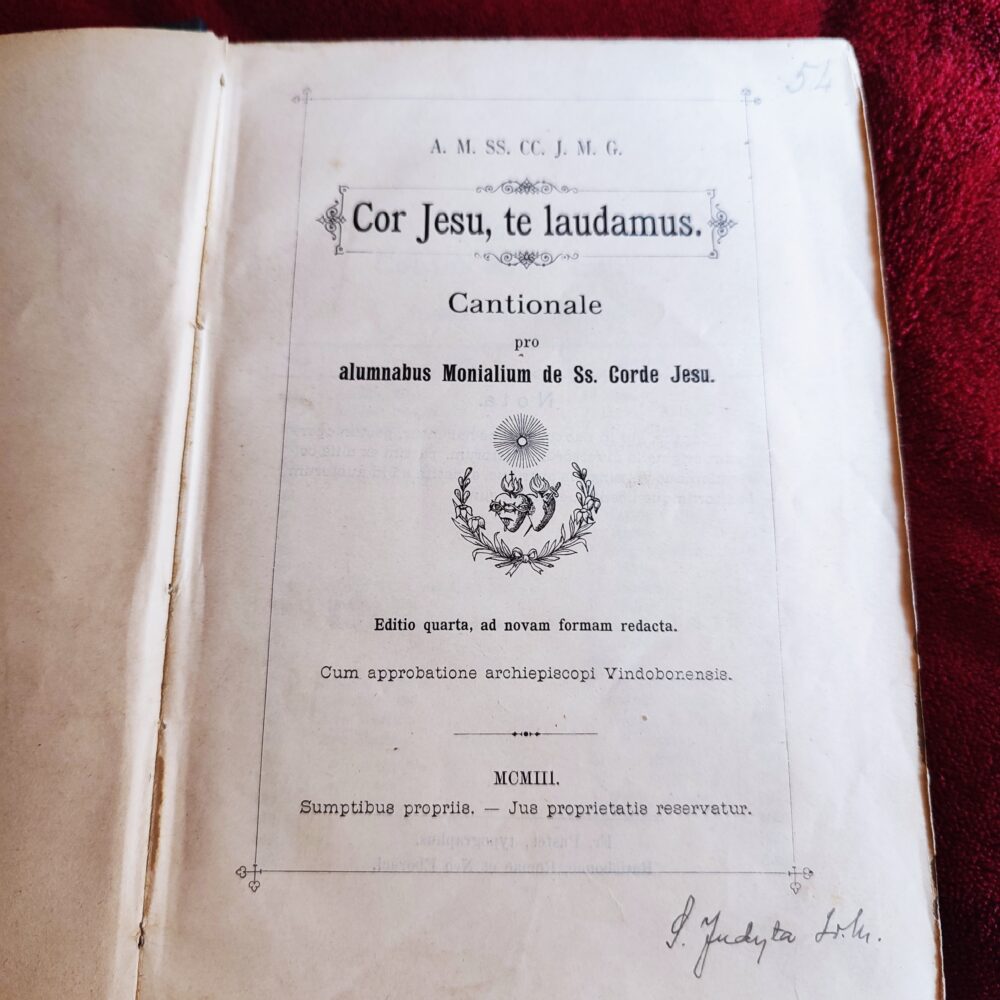 Cantionale pro alumnabus Monialium de Ss. Corde Jesu [1903]
