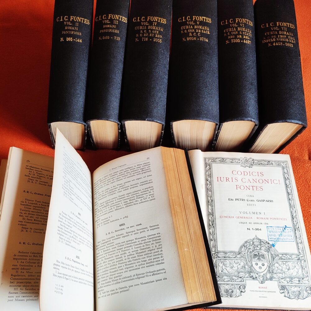 Petrus Card. Gasparri, "Codicis Iuris Canonici fontes" (9 t.) [1923-1939]