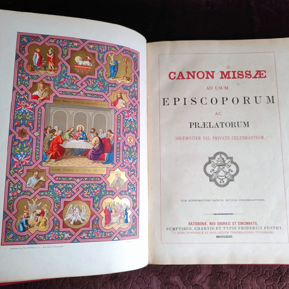 Canon Missae ad usum Episcoporum ac Praelatorum solemniter vel private celebrantium [1882]