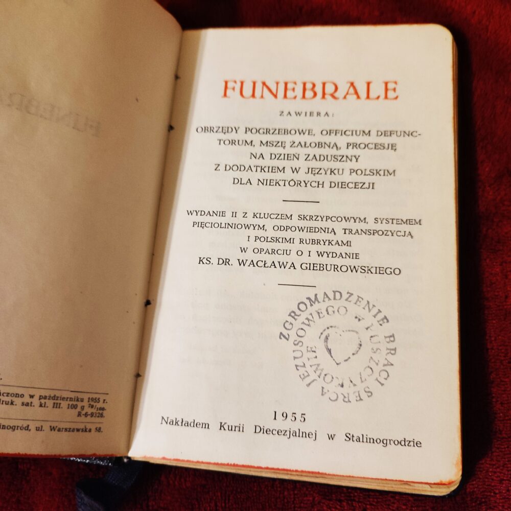 Ks. dr Wacław Gieburowski, ks. dr Romuald Rak, "Funebrale" [1955]