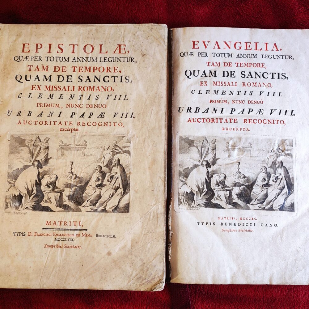 Epistolae et Evangelia quae per totum annum leguntur, tam de tempore, quam de Sanctis, ex Missali Romano (2 t.) [1769/1790] [STARODRUK]