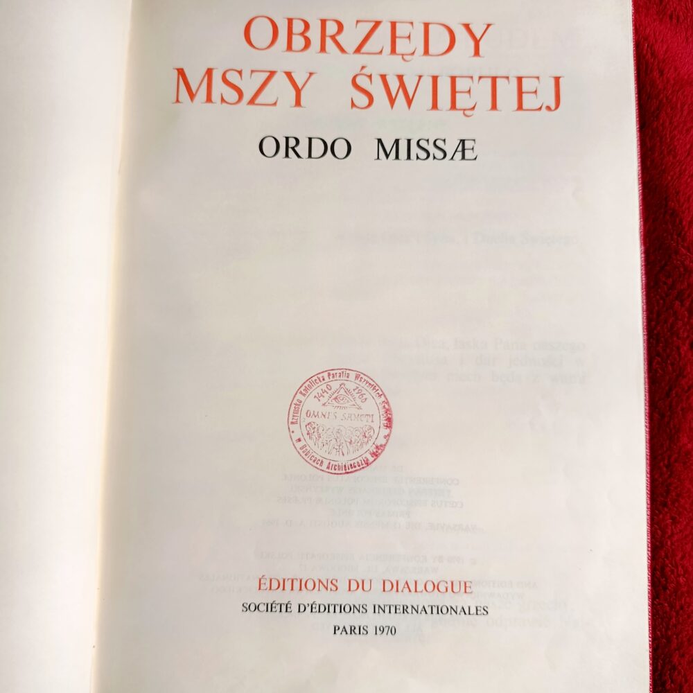 Obrzędy Mszy świętej. Ordo Missae [1970]