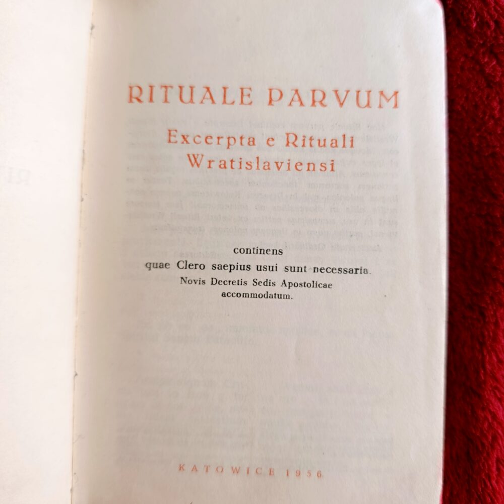 Rituale parvum. Excerpta e Rituali Wratislaviensi [1956]