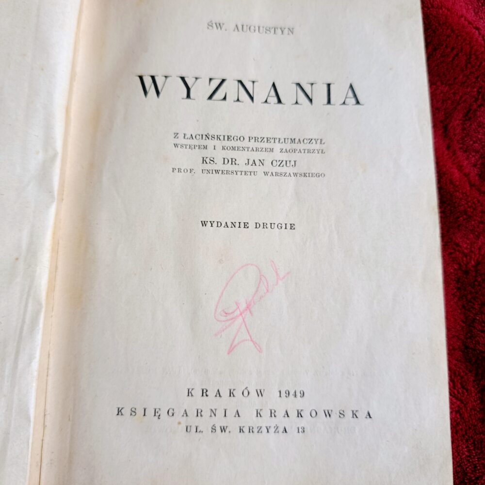 Św. Augustyn, "Wyznania" [1949]