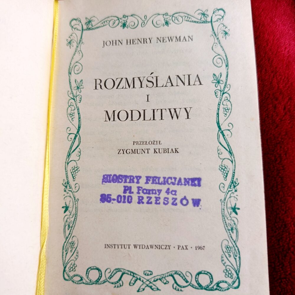 John Henry Newman, "Rozmyślania i modlitwy" [1967]