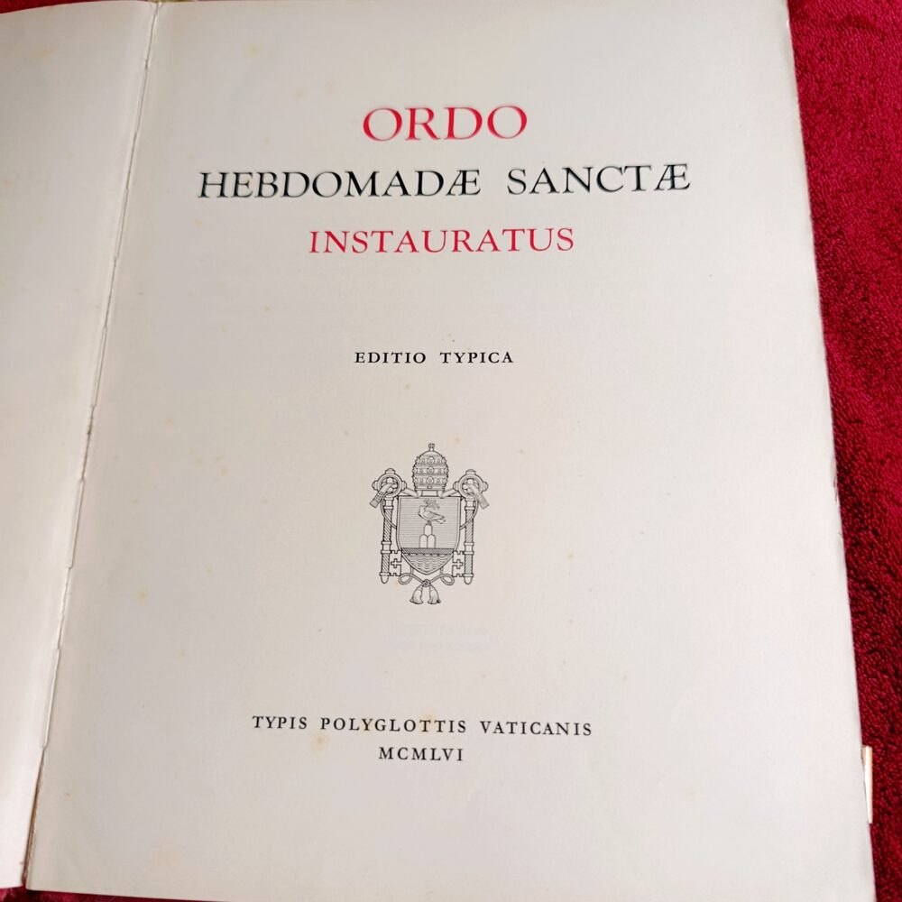 Ordo Hebdomadae Sanctae Instauratus (Editio Typica Vaticana) [1956] (4)