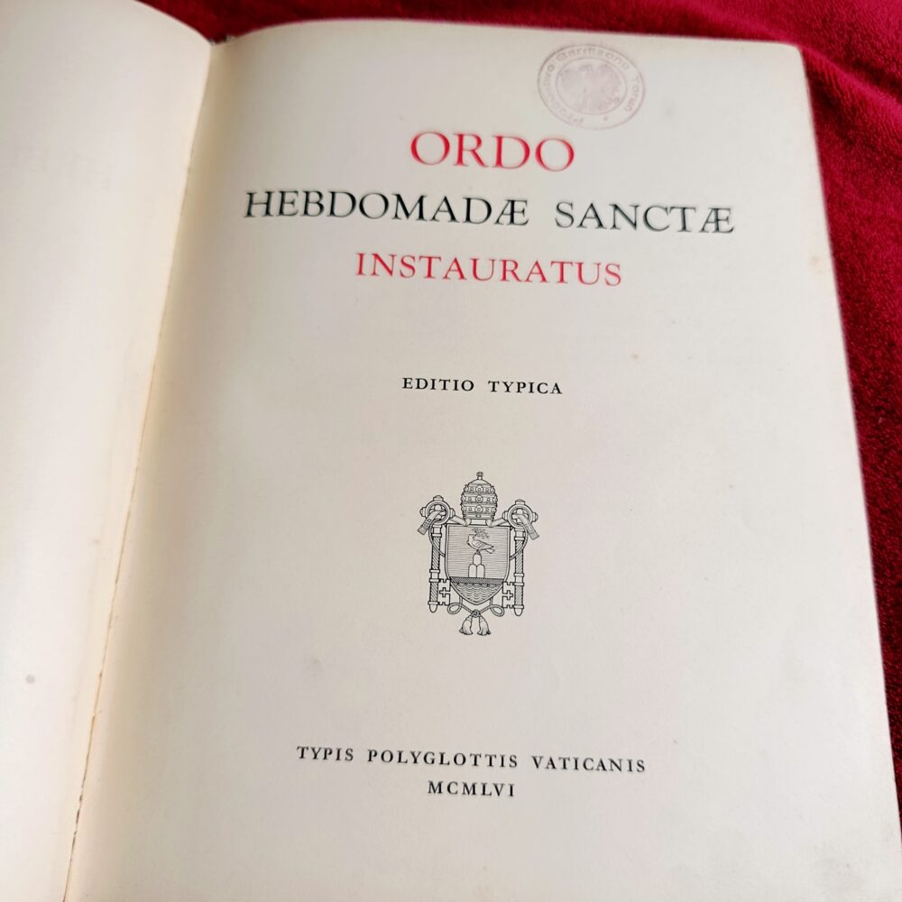 Ordo Hebdomadae Sanctae Instauratus (Editio Typica Vaticana) [1956] (5)