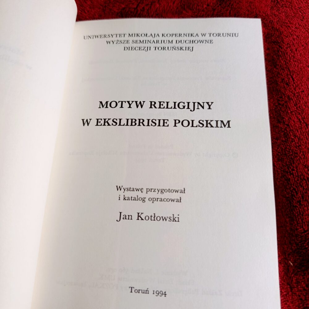 Jan Kotłowski, "Motyw religijny w ekslibrisie polskim" [1994]