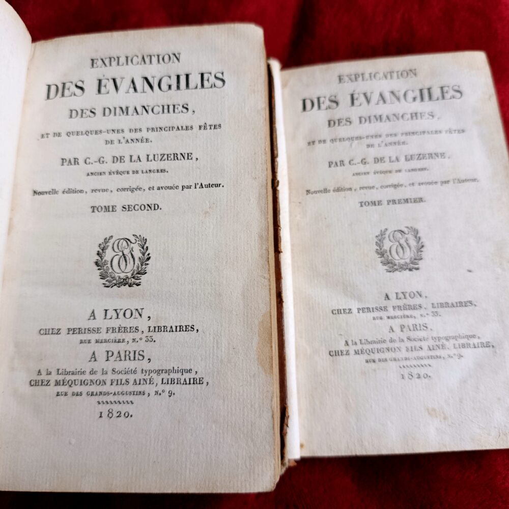 C.-G. de la Luzerne, "Explications des Evangiles des Dimanches et de quelques-unes des principales fêtes de l'année" [1820]
