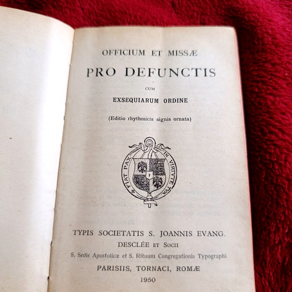 Officium et Missae pro defunctis cum exsequiarum ordine [1950]