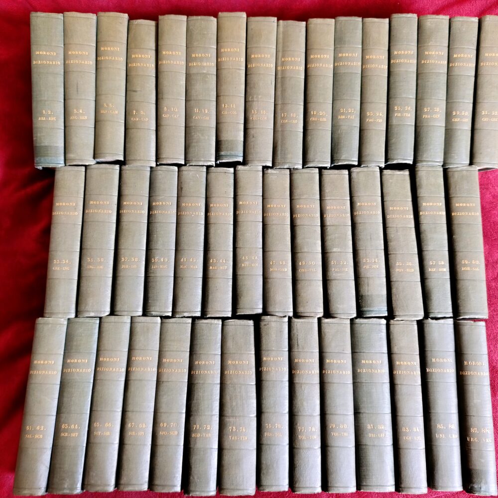 Gaetano Moroni, "Dizionario di erudizione storico-ecclesiastica da San Pietro ai nostri giorni (...)" (88 t., 44 vol.) [1840-1858]