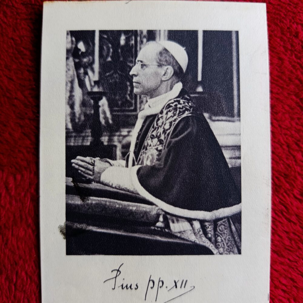 Obrazek z Papieżem Piusem XII z Roku Świętego 1950