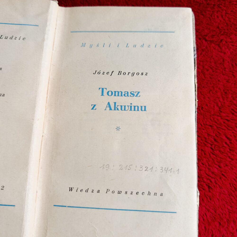 Józef Borgosz, "Tomasz z Akwinu" [1962]