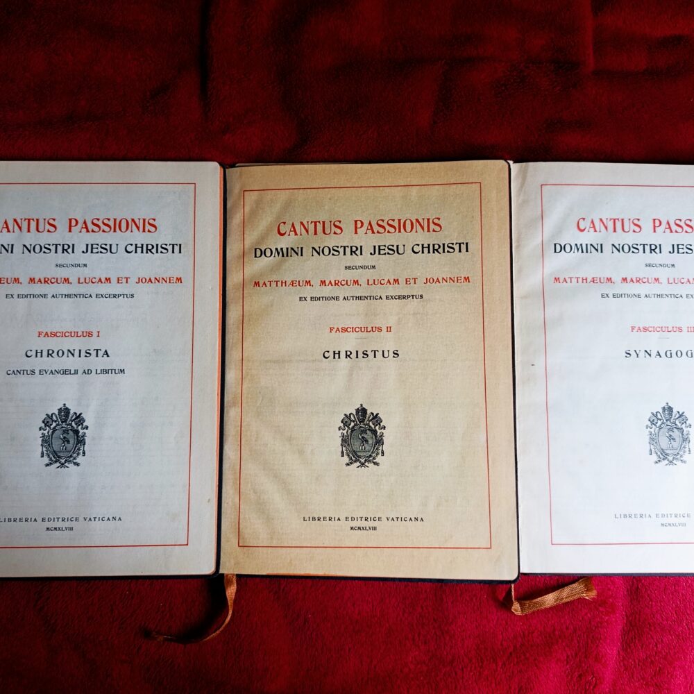 Cantus Passionis Domini nostri Jesu Christi secundum Matthaeum, Marcum, Lucam et Joannem ex editione authentica excerptus (3 t.) [1948]