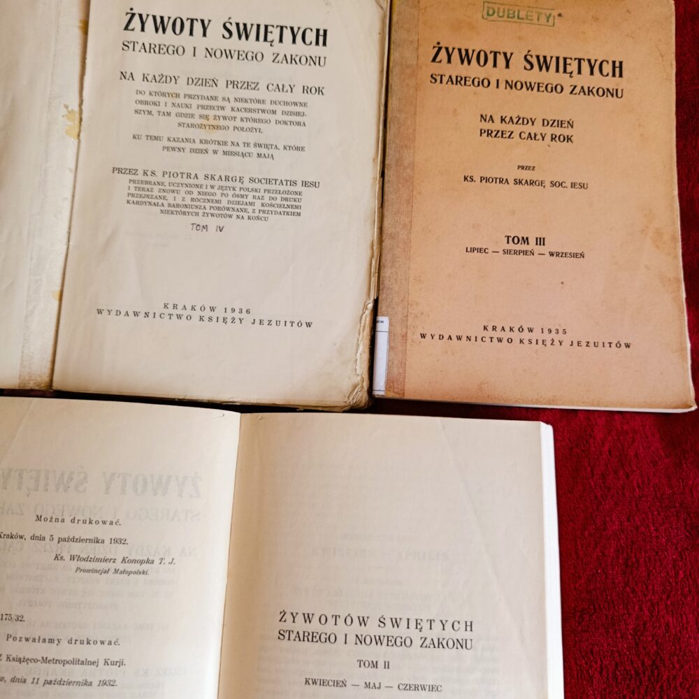 Ks. Piotr Skarga, "Żywoty Świętych Starego i Nowego Zakonu na każdy dzień przez cały rok" (3 t.) [1933-1936]
