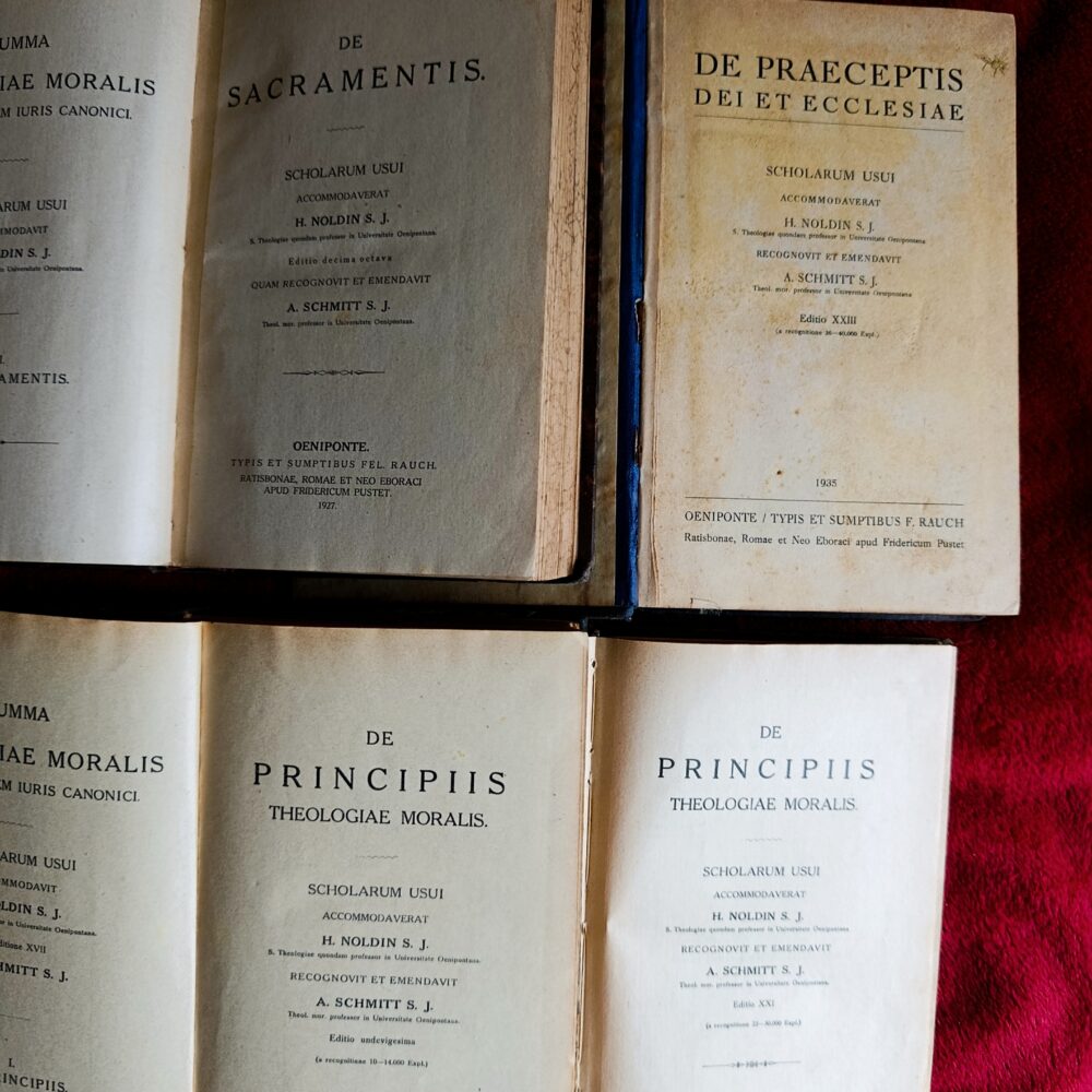 H. Noldin S. J. et al., "Summa theologiae moralis iuxta codicem iuris canonici" (6 t.) [1927-1935]