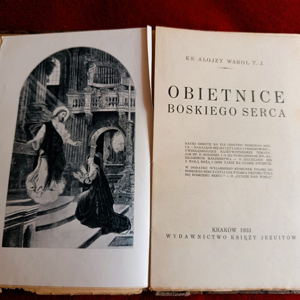 Ks. Alojzy Warol T. J., "Obietnice Boskiego Serca" [1933]