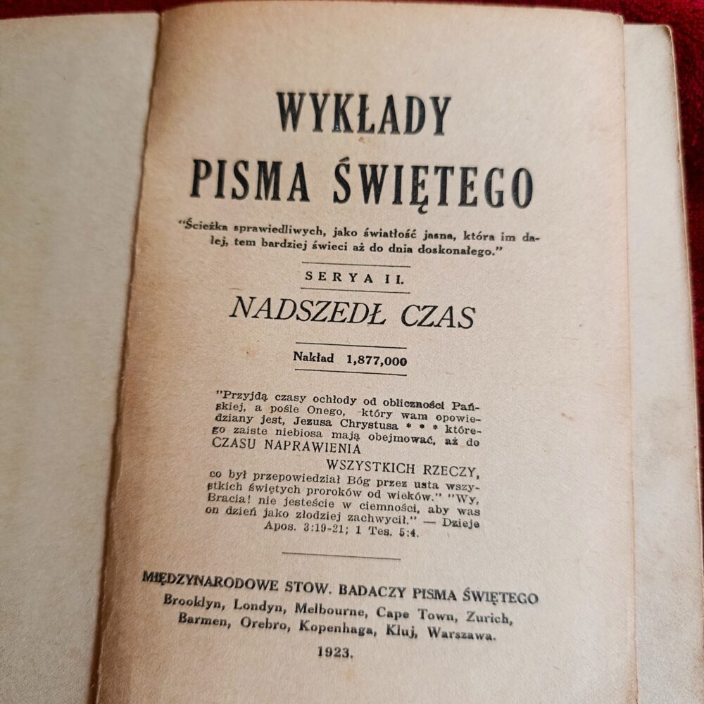 Wykłady Pisma Świętego [1923]
