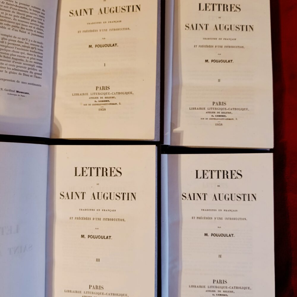 M. Poujoulat, "Lettres de Saint Augustin" (4 t.) [1858]