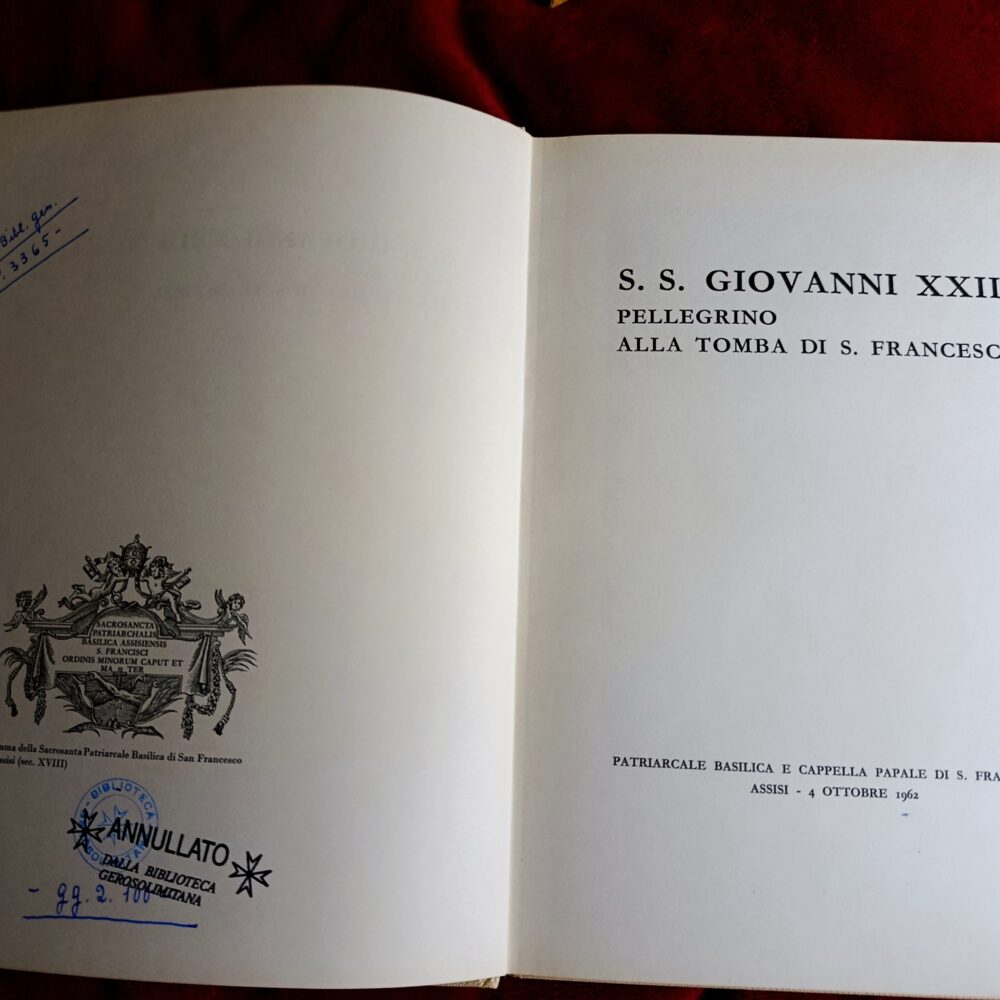 S. S. Giovanni XXIII – Pellegrino alla tomba di s. Francesco [1962]