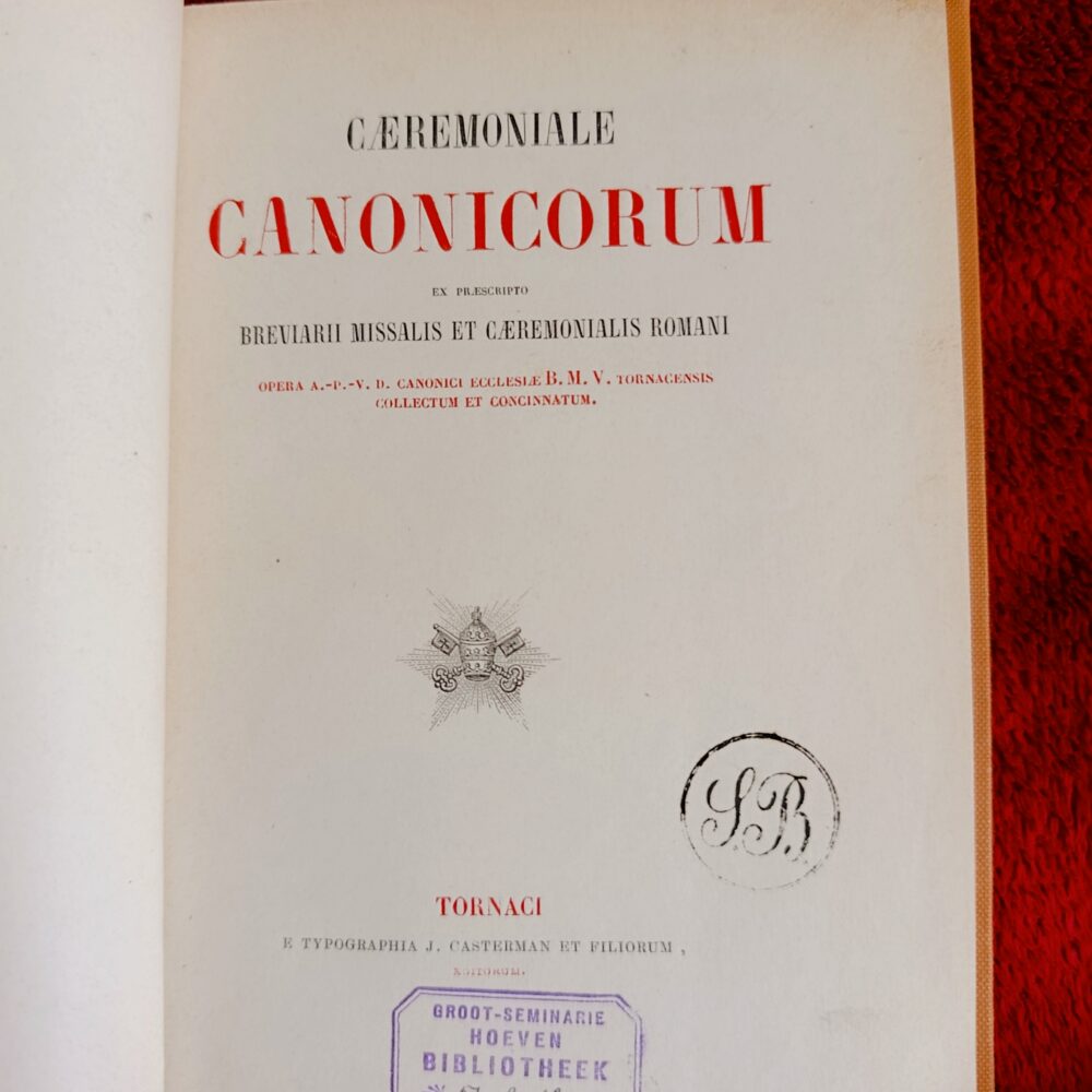 André-Philibert-Valentin Descamps, "Caeremoniale Canonicorum ex praescripto Breviarii, Missalis et Caeremonialis Romani" [1854]